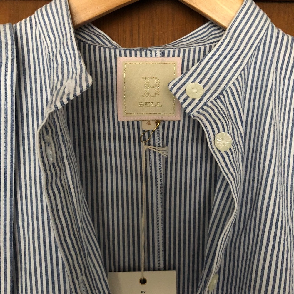 Beautiful blue and white striped dress